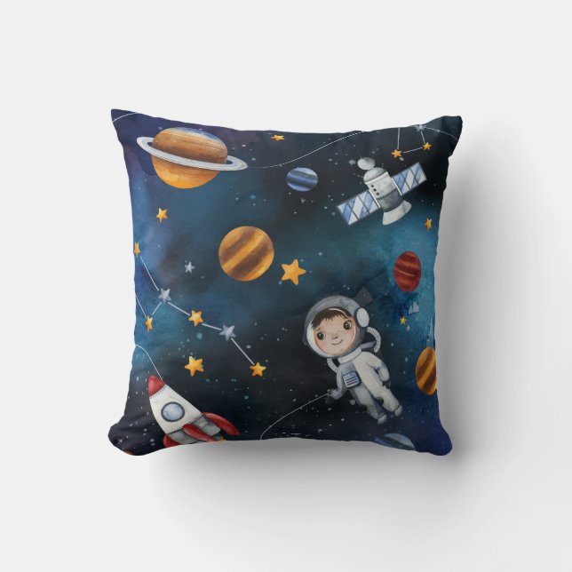 Outer Space Personalised Add Your Name Cushion (Front)