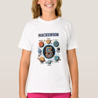 Outer space personalised name 5th Birthday party