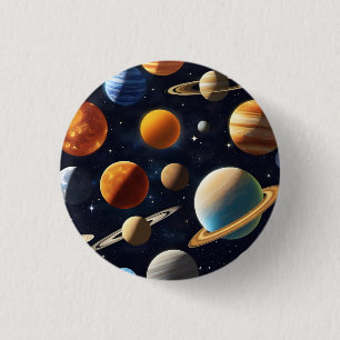 Outer Space Planets 2 3 Cm Round Badge