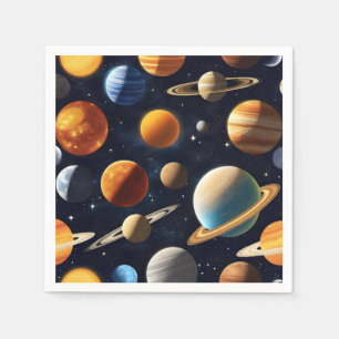 Outer Space Planets 2 Napkin