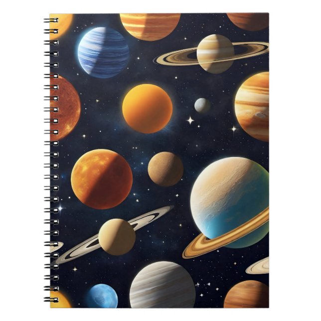 Outer Space Planets 2 Notebook (Front)