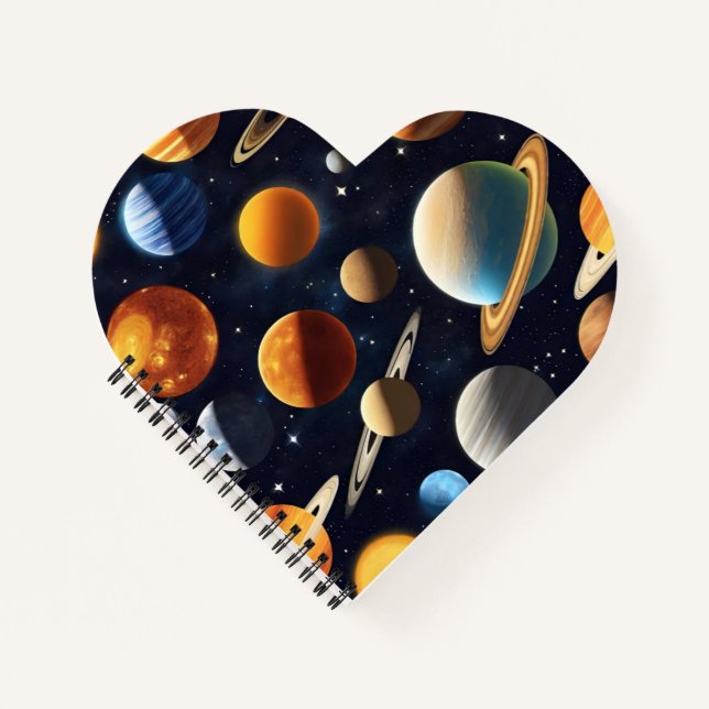 Outer Space Planets 2 Notebook (Front)