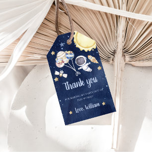 Outer Space Planets Rocket Ship Thank you Gift Tags
