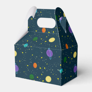 Outer Space Planets & Stars in Unknown Galaxy Favour Box
