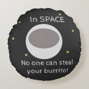 Outer space possibilities round cushion
