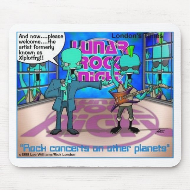 Outer Space Rock Bands Funny Gifts & Tees Mouse Pad (Front)
