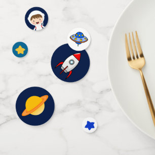 Outer Space Rocket Birthday Party Confetti