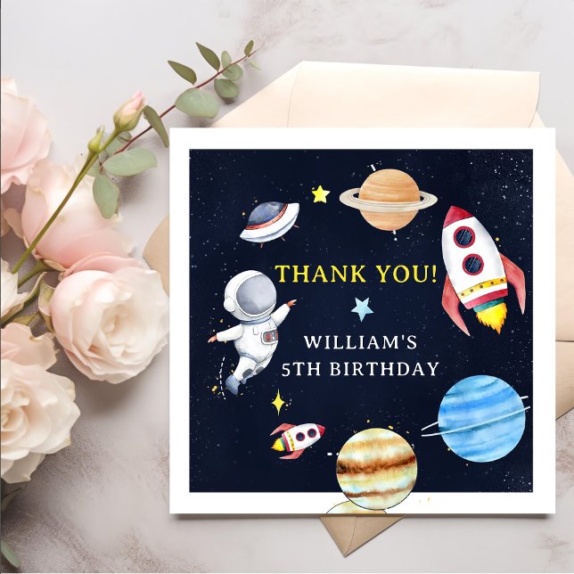 Outer Space Rocket Planets Paper Plates Napkin (Creator Uploaded)