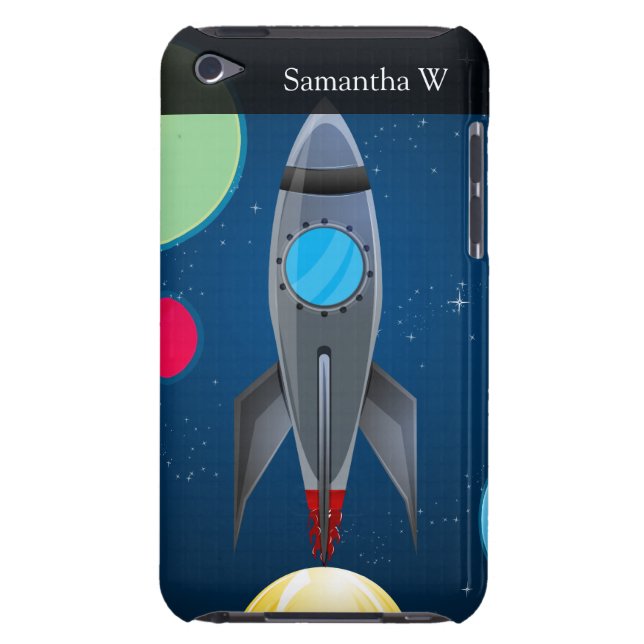 Outer Space Rocket Ship iPod Case-Mate Case (Back)