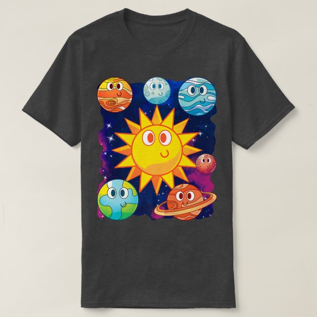 Outer Space Science Galaxy Astronomy Universe Cute T-Shirt (Design Front)