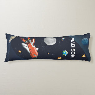 Outer Space Shuttle Travel in Galaxy Personalised Body Cushion