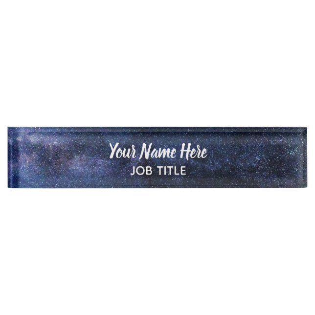Outer Space Signature Desk Name Plate (Front)