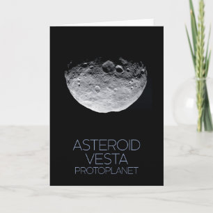 Outer Space, Solar System, Asteroid Belt, Vesta Card