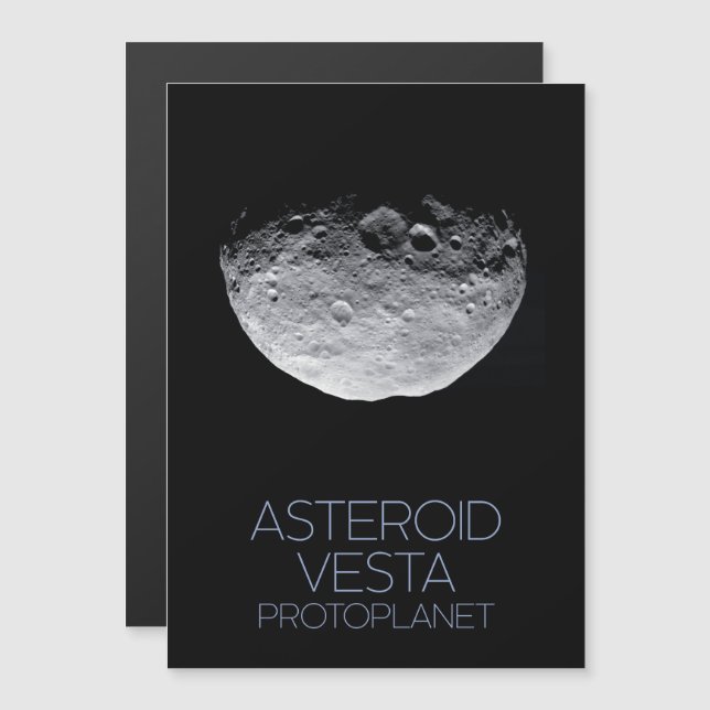 Outer Space, Solar System, Asteroid Belt, Vesta Magnetic Invitation (Front/Back)