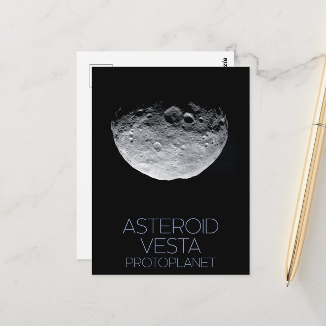 Outer Space, Solar System, Asteroid Belt, Vesta Postcard (Front/Back In Situ)
