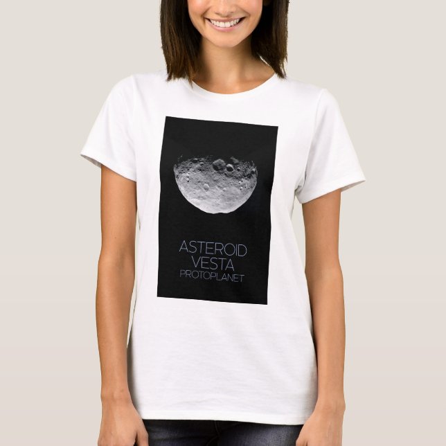 Outer Space, Solar System, Asteroid Belt, Vesta T-Shirt (Front)