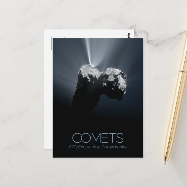 Outer Space, Solar System, Cosmos, Comets, 67P Postcard (Front/Back In Situ)