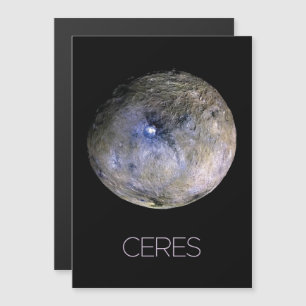 Outer Space, Solar System, Dwarf Planet Ceres Magnetic Invitation