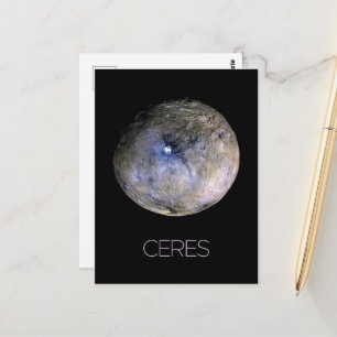 Outer Space, Solar System, Dwarf Planet Ceres Postcard