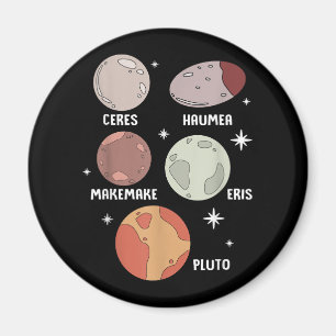 Outer Space Solar System Dwarf Planet For Kids Magnet