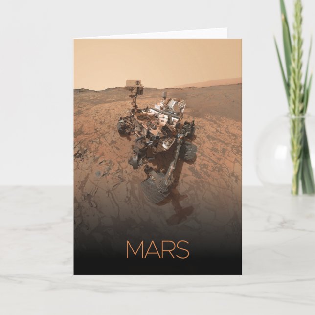 Outer Space, Solar System, Planet Mars, Curiosity Card (Front)
