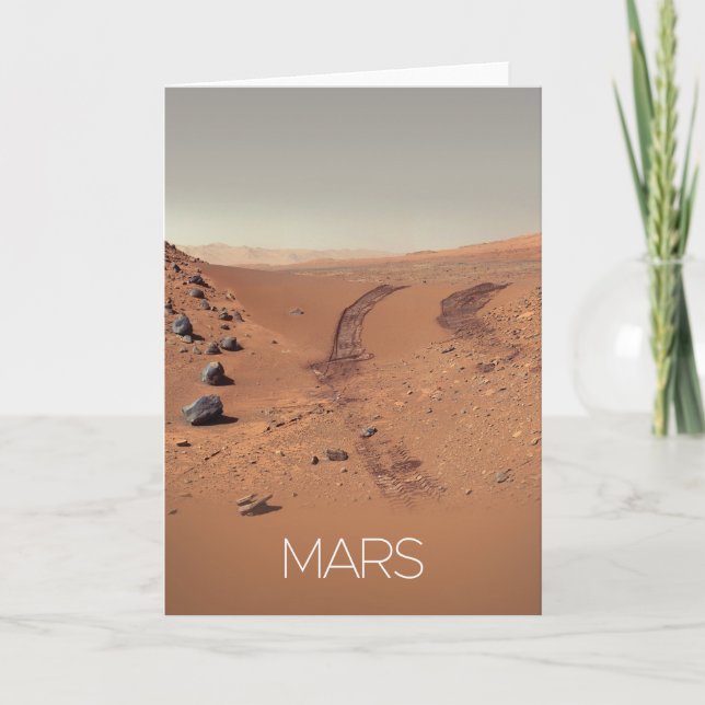 Outer Space, Solar System, Planet Mars, Curiosity Card (Front)