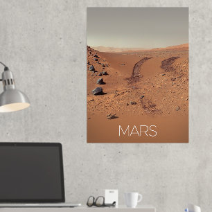 Outer Space, Solar System, Planet Mars, Curiosity Foil Prints