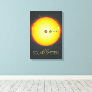 Outer Space, Solar System, The Sun and Planets Canvas Print