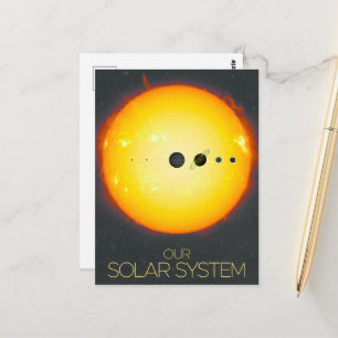 Outer Space, Solar System, The Sun and Planets Postcard