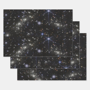 Outer Space Stars Galaxies Solar System Wrapping Paper Sheet