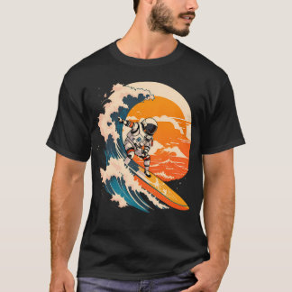 Outer Space Surfing Astronaut Astronaut Surfing Co T-Shirt