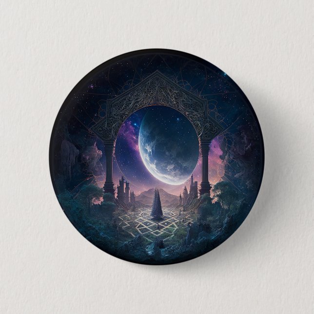 Outer Space Surreal Fantasy Art 6 Cm Round Badge (Front)