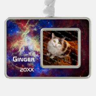 Outer Space Tarantula Nebula Personalised Photo Silver Plated Framed Ornament