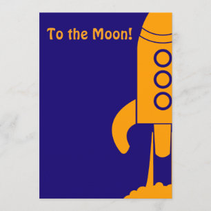 Outer Space Themed Birthday Party Invitation