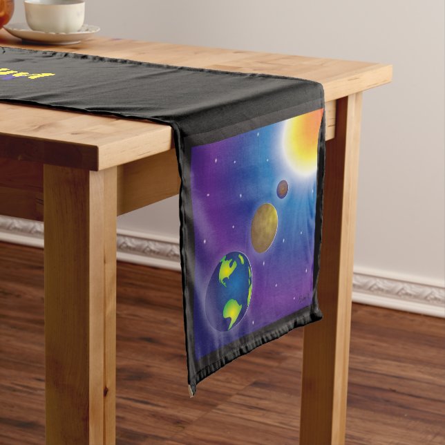 Outer Space Themed Table Runner (In Situ)