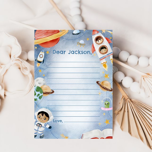 Outer Space Time Capsule Note Message Card (Creator Uploaded)