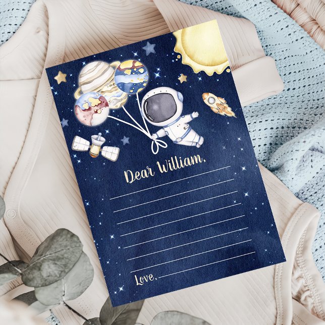 Outer Space Time Capsule Note Message Card (Creator Uploaded)