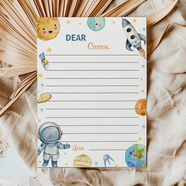 Outer Space Time Capsule Note Message Card (Creator Uploaded)