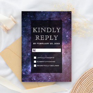 Outer Space Universe Galaxy RSVP Card