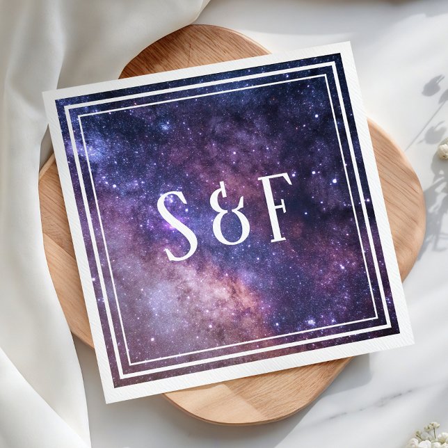 Outer Space Universe Galaxy Wedding Paper Napkin (Creator Uploaded)