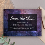 Outer Space Universe Galaxy Wedding Save The Date<br><div class="desc">Elegant save the date card featuring a beautiful galaxy background with modern typography.</div>