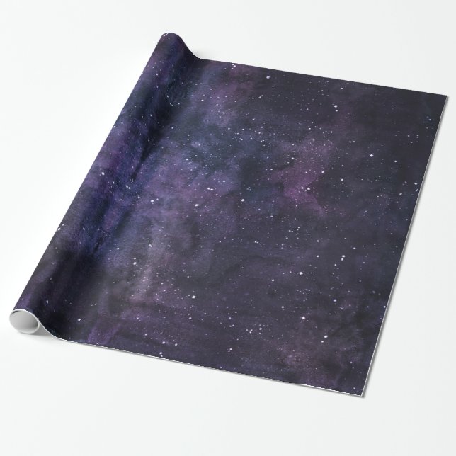 Outer Space Universe Wrapping Paper (Unrolled)