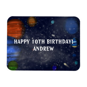 Outer Space with planets and galaxies Magnet