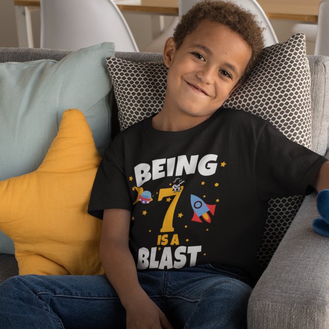 Outerspace 7th Birthday Boy T-Shirt (Creator Uploaded)
