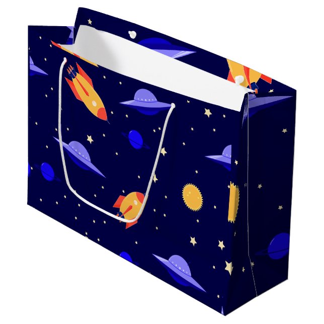 Outerspace Art Outer Wilds Solar System Astronomie Large Gift Bag (Front Angled)