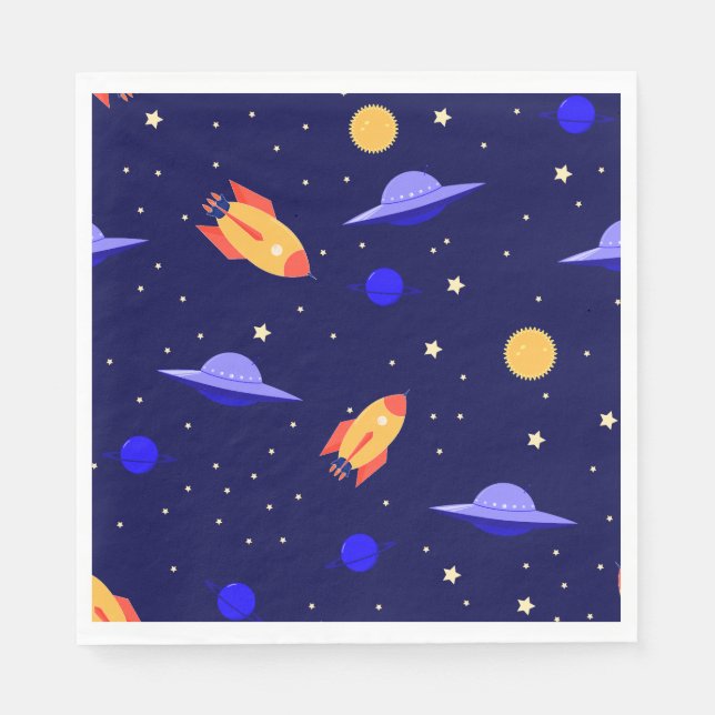 Outerspace Art Outer Wilds Solar System Astronomie Napkin (Front)