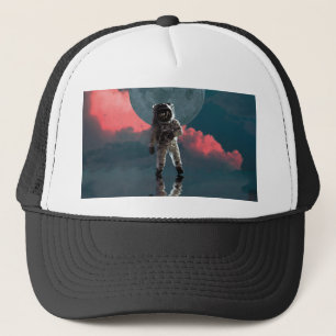 Outerspace Astronaut Art Space Suit Clipart Trucker Hat