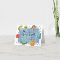 Outerspace Galaxy Thank You Card