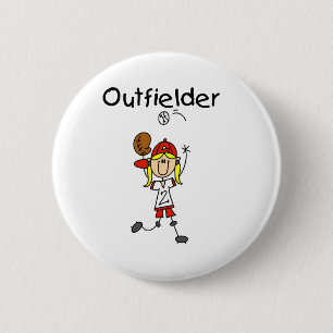 Outfielder-Girl 6 Cm Round Badge