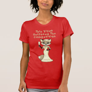 Outfoxed The Competition Bachelorette Red Fox Pun  T-Shirt